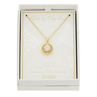 City Luxe Crystal Birthstone Pendant Necklace
