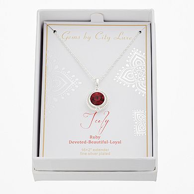 City Luxe Crystal Birthstone Pendant Necklace