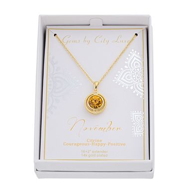 City Luxe Crystal Birthstone Pendant Necklace