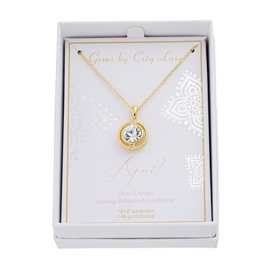 City Luxe Crystal Birthstone Pendant Necklace