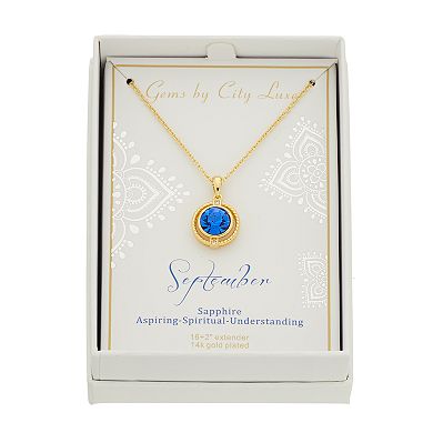 City Luxe Crystal Birthstone Pendant Necklace