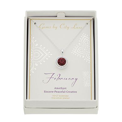 City Luxe Crystal Birthstone Pendant Necklace