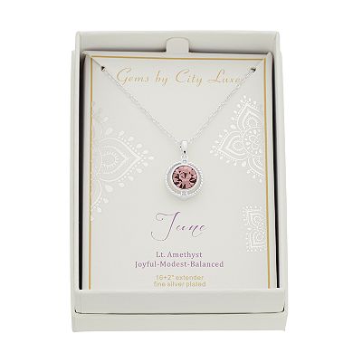 City Luxe Crystal Birthstone Pendant Necklace