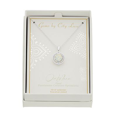 City Luxe Crystal Birthstone Pendant Necklace