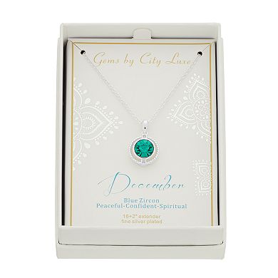 City Luxe Crystal Birthstone Pendant Necklace