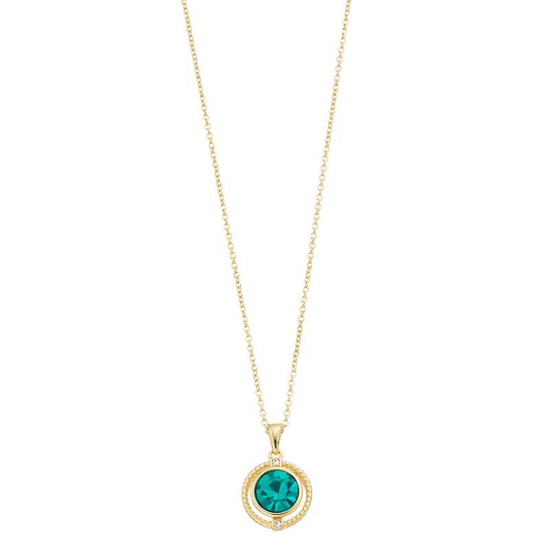 City Luxe Crystal Birthstone Pendant Necklace, Womens, Blue