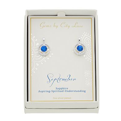 City Luxe Cubic Zirconia Simulated Birthstone Drop Earrings