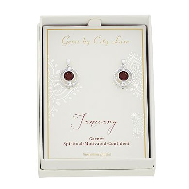 City Luxe Cubic Zirconia Simulated Birthstone Drop Earrings