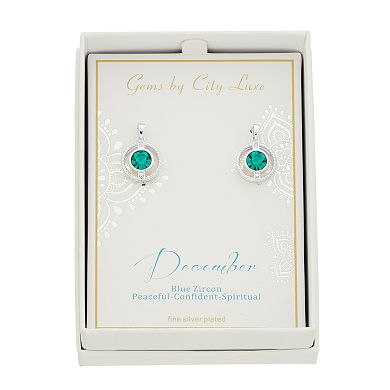 City Luxe Cubic Zirconia Simulated Birthstone Drop Earrings