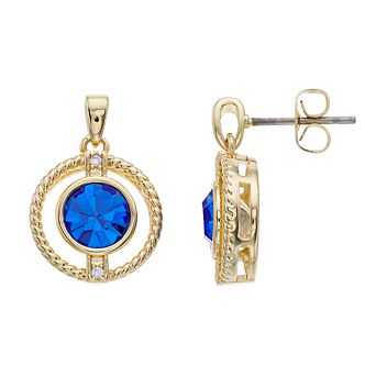 City Luxe Cubic Zirconia Simulated Birthstone Drop Earrings