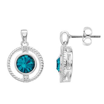 City Luxe Cubic Zirconia Simulated Birthstone Drop Earrings