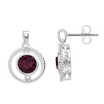 City Luxe Cubic Zirconia Simulated Birthstone Drop Earrings