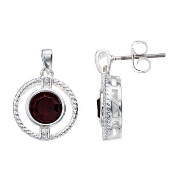 City Luxe Cubic Zirconia Simulated Birthstone Drop Earrings