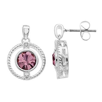 City Luxe Cubic Zirconia Simulated Birthstone Drop Earrings