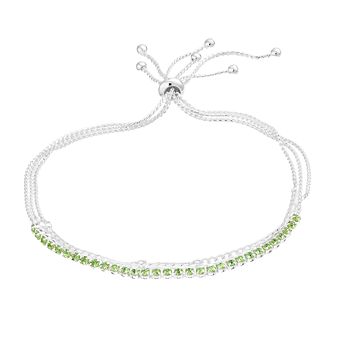 City Luxe Crystal Simulated Birthstone Multi-Strand Adjustable Chain Bracelet