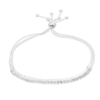 City Luxe Crystal Simulated Birthstone Multi-Strand Adjustable Chain Bracelet