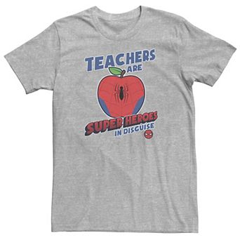 Big & Tall Marvel Teachers Are Super Heroes In Disguise Spider-Man Tee
