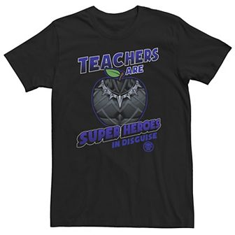 Big & Tall Marvel Teachers Are Super Heroes In Disguise Black Panther Tee