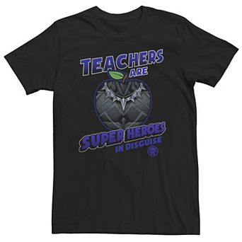 Big & Tall Marvel Teachers Are Super Heroes In Disguise Black Panther Tee