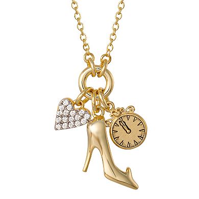 Disney Princess Cinderella 18k Gold Plated Charm Necklace