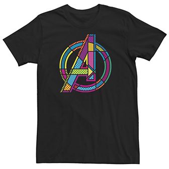 Big & Tall Marvel Avengers Comic Pop Art Logo Tee