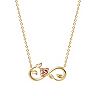 Disney's Belle Two-Tone 18k Gold Plated Rose Eternity Necklace