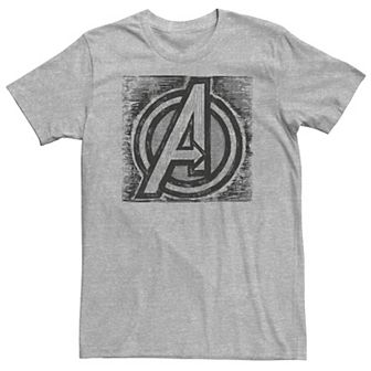 Big & Tall Marvel Avengers Logo Sketch Tee