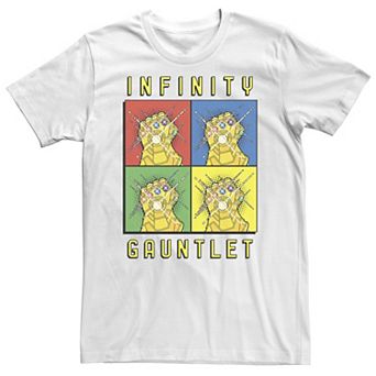 Big & Tall Marvel Avengers Infinity Gauntlet Pop Art Box Up Tee