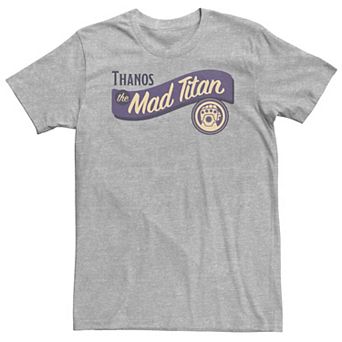 Big & Tall Marvel Avengers Thanos The Mad Titan Typographic Tee