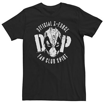 Big & Tall Marvel X-Force Deadpool Official Fan Club Shirt Tee