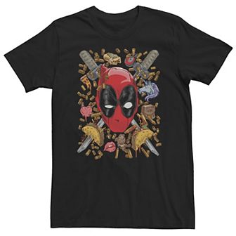 Big & Tall Marvel Deadpool Crossed Swords Mashup Tee