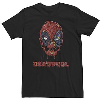 Big & Tall Marvel Deadpool Melting Mask Portrait Tee
