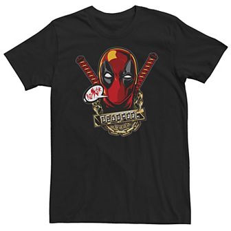 Big & Tall Marvel Deadpool Gold Plated Portrait Tee