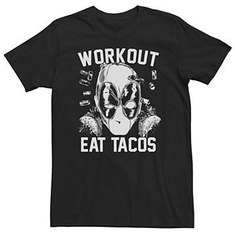 Big & Tall Tall Marvel Deadpool "Work Out Eat Tacos" Tee