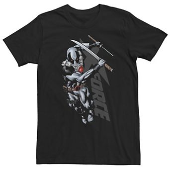 Big & Tall Marvel X-Force Deadpool Action Shot Tee