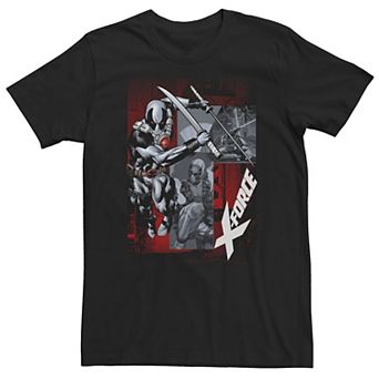 Big & Tall Deadpool X-Force Action Panels Tee