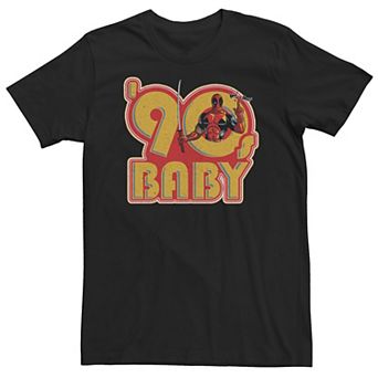 Big & Tall Deadpool '90's Baby Retro Logo Tee