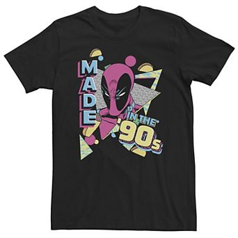 Big & Tall Deadpool Made In The '90's Retro Abstract Head Shot Tee