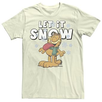 Men's Garfield Let It Snow Text Graphic Tee