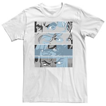 BIg & Tall Marvel Fantastic Four Group Shot Eyes Panel Tee