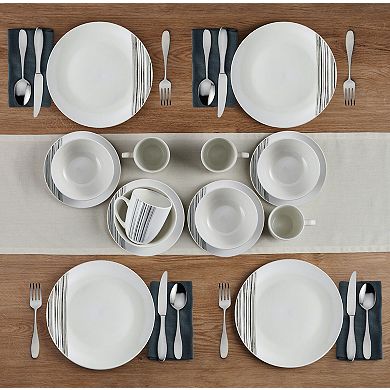 Studio Nova Brushed Lines 16-pc. Dinnerware Set