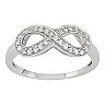 Sterling Silver 1/4 Carat T.W. Diamond Infinity Ring