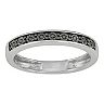 Sterling Silver & Black Diamond Accent Band
