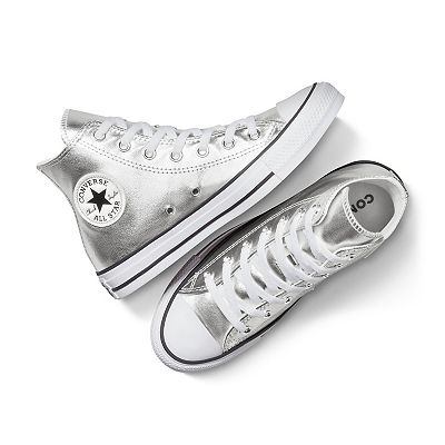 CONVERSE ALL STAR CHUCK TAYLOR シルバー Converse Chuck Taylor All Star Metallic Adult Sneakers