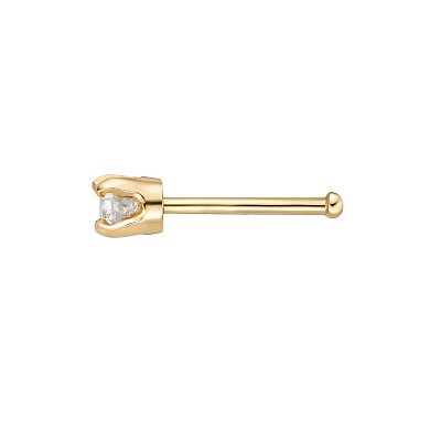 Lila Moon 14k Gold 2.7 mm Diamond Accent Nose Stud