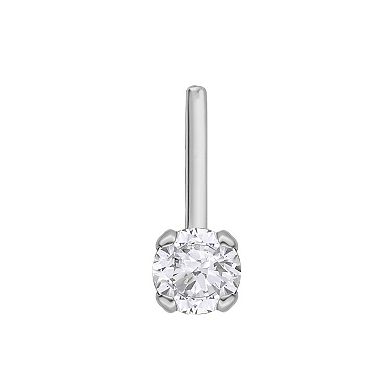 Lila Moon 14k Gold Diamond Accent L-Shape Nose Stud