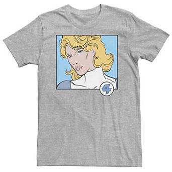 Big & Tall Marvel Fantastic Four Invisible Woman Comic Portrait Tee