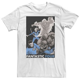 Big & Tall Marvel Fantastic Four Group Shot Fight Mode Poster Tee