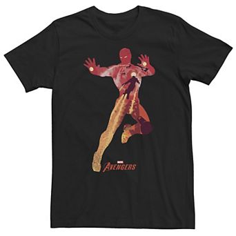 Big & Tall Marvel Avengers Game Iron Man Silhouette Fill Tee