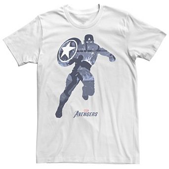 Big & Tall Marvel Avengers Game Captain America Silhouette Fill Tee